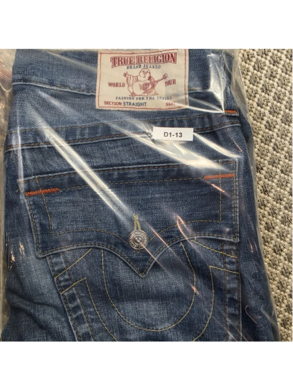 True Religion Ricky Straight Flap Pocket Jeans Men’s Medium Wash (Size 34)